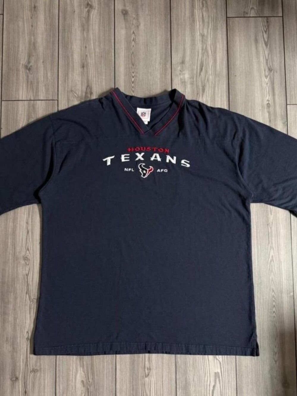 Vintage 00s Faded NFL Houston Texans Embroidered Logo Tee